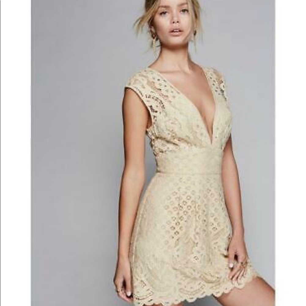 One million lovers Lace free people mini dress
